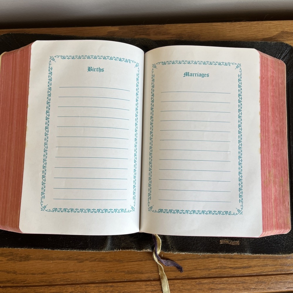 Vintage 1913 KJV Holy Bible Red Letter Master-Art Edition Leather Illustrated - Picture 15 of 16